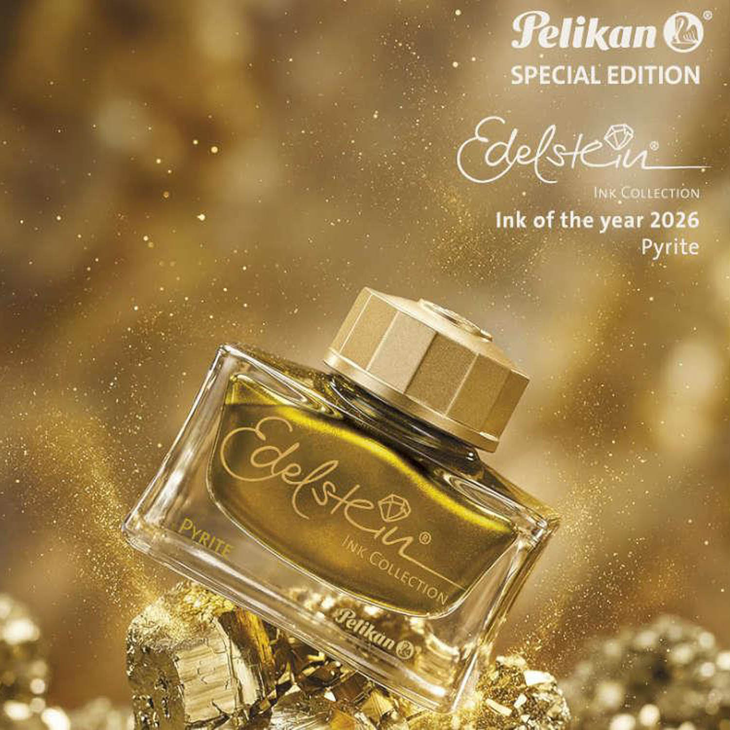 Pelikan Edelstein Ink Bottle (Pyrite - 50 ML) 303422 (Special Edition)