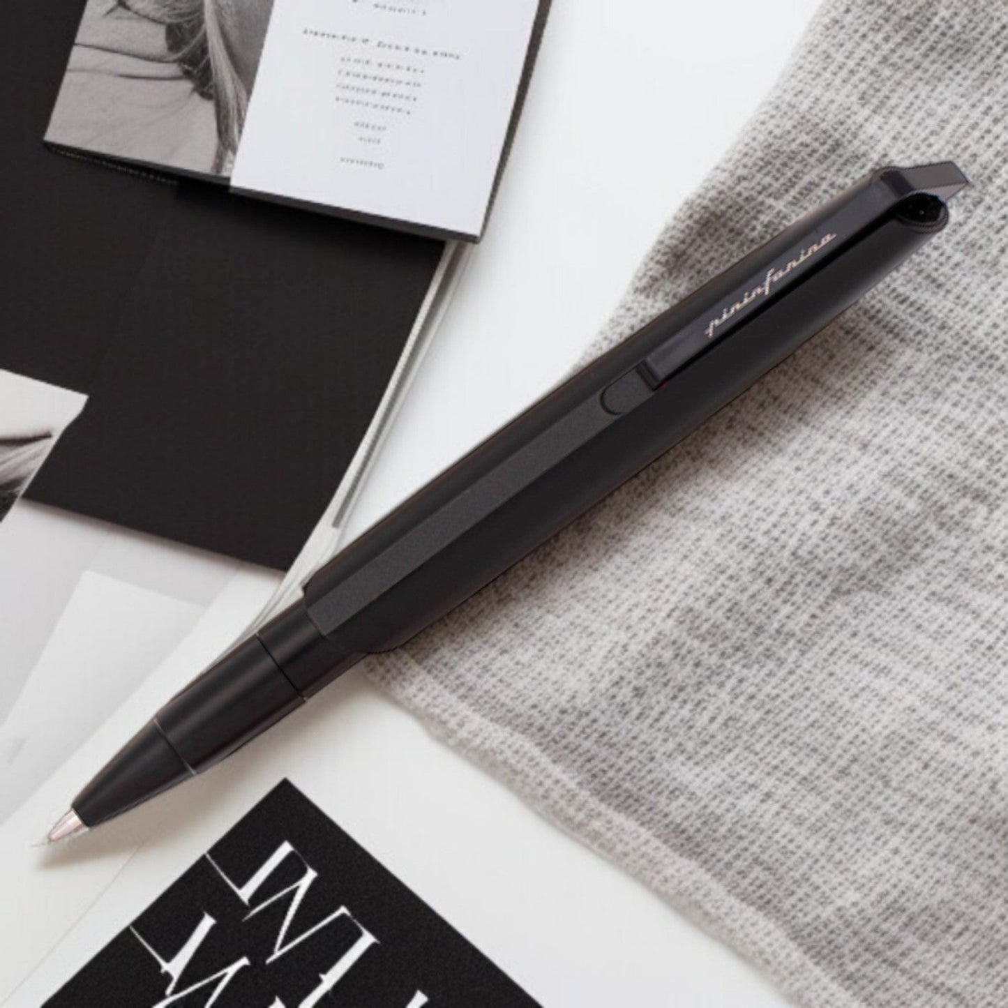 Pininfarina Segno Pf Go Black PVD Ballpoint Pen PFGOBPBK