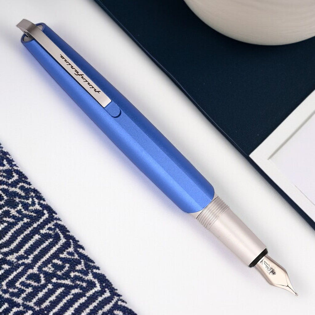 Pininfarina Segno Pf Go Blue PVD Fountain Pen
