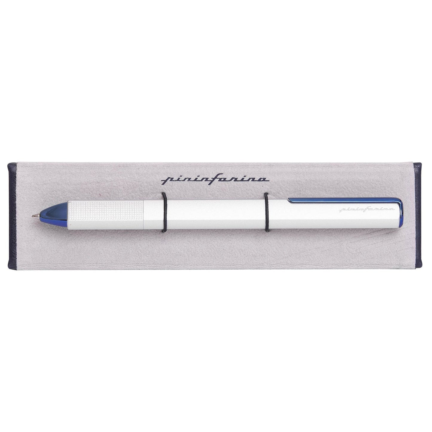 Pininfarina Segno Pf One Blue Silver PVD Ballpoint Pen NPKRE01721