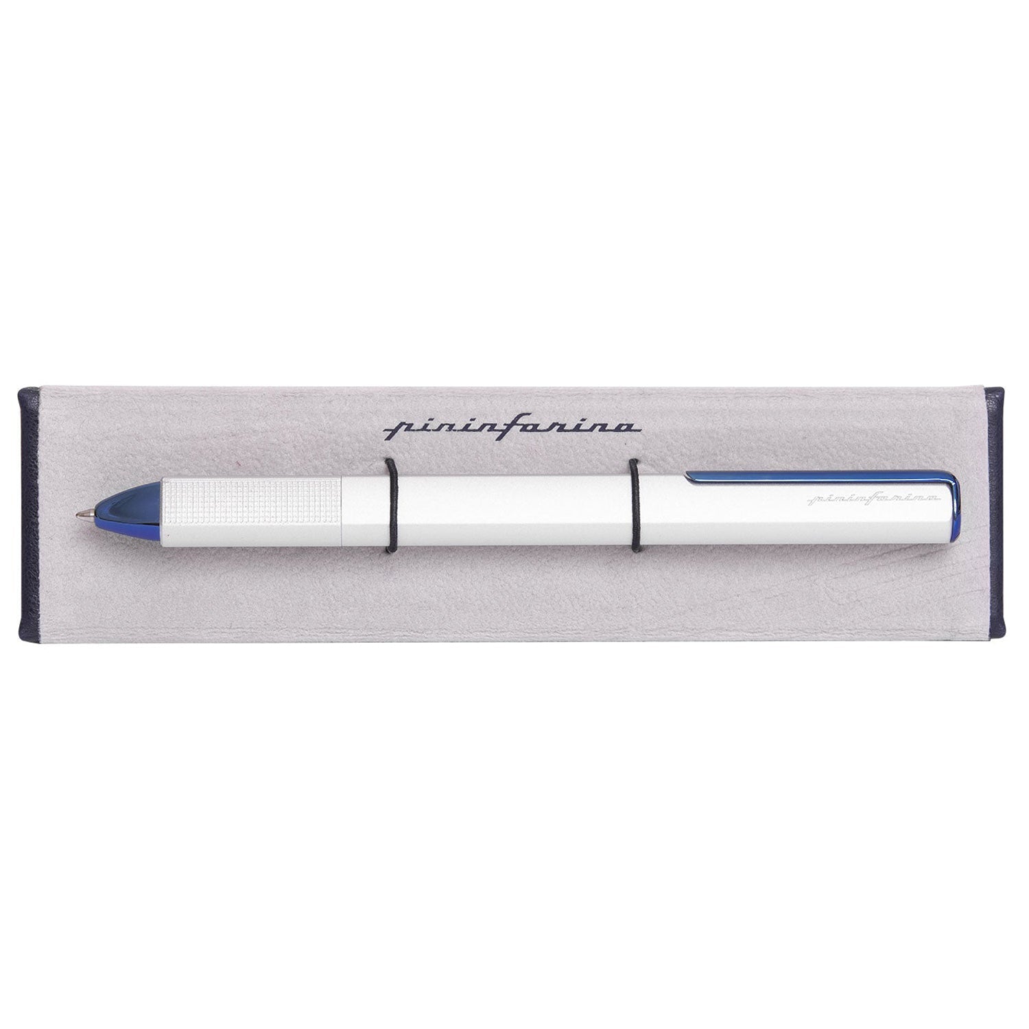 Pininfarina Segno Pf One Blue Silver PVD Ballpoint Pen NPKRE01721