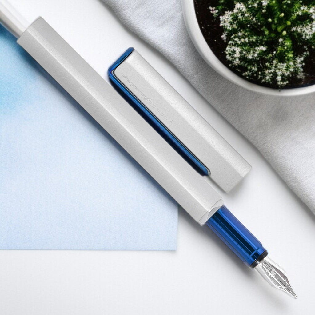 Pininfarina Segno Pf One Blue Silver PVD Fountain Pen