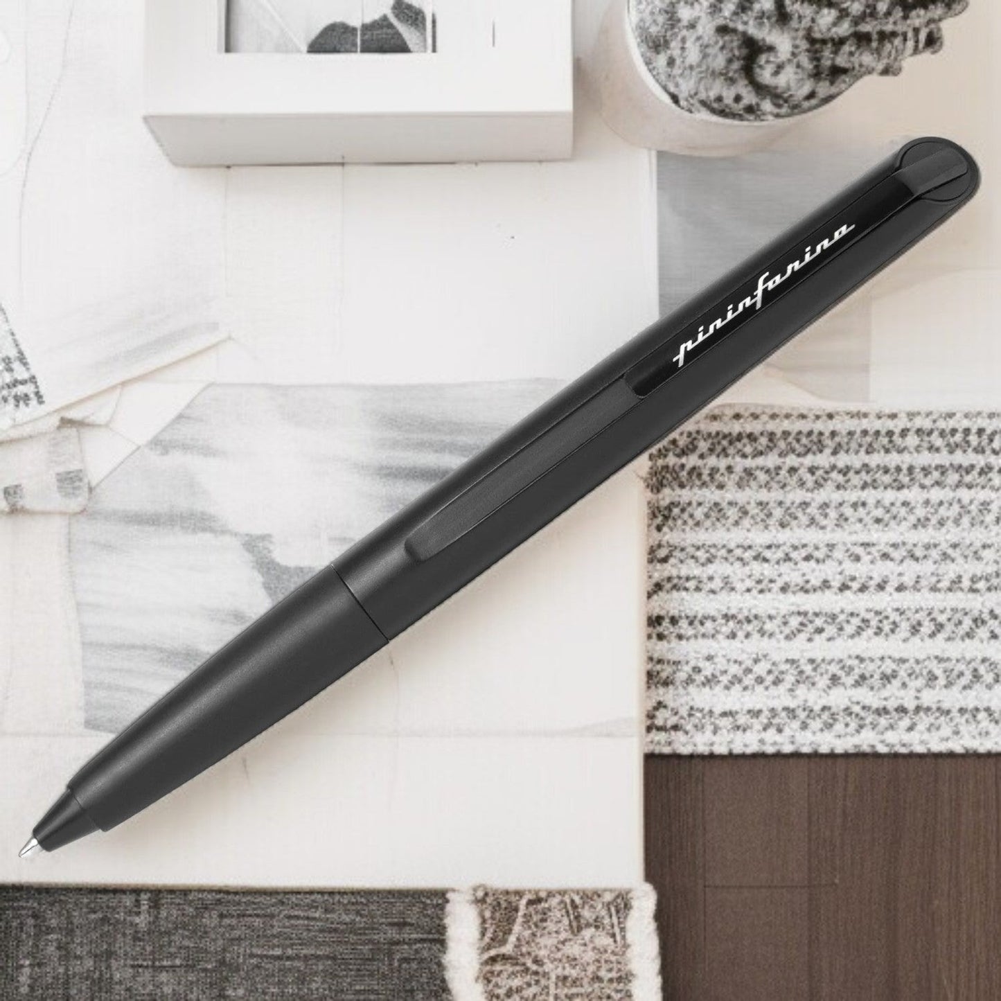 Pininfarina Segno Pf Two Black PVD Ballpoint Pen NPKRE01739