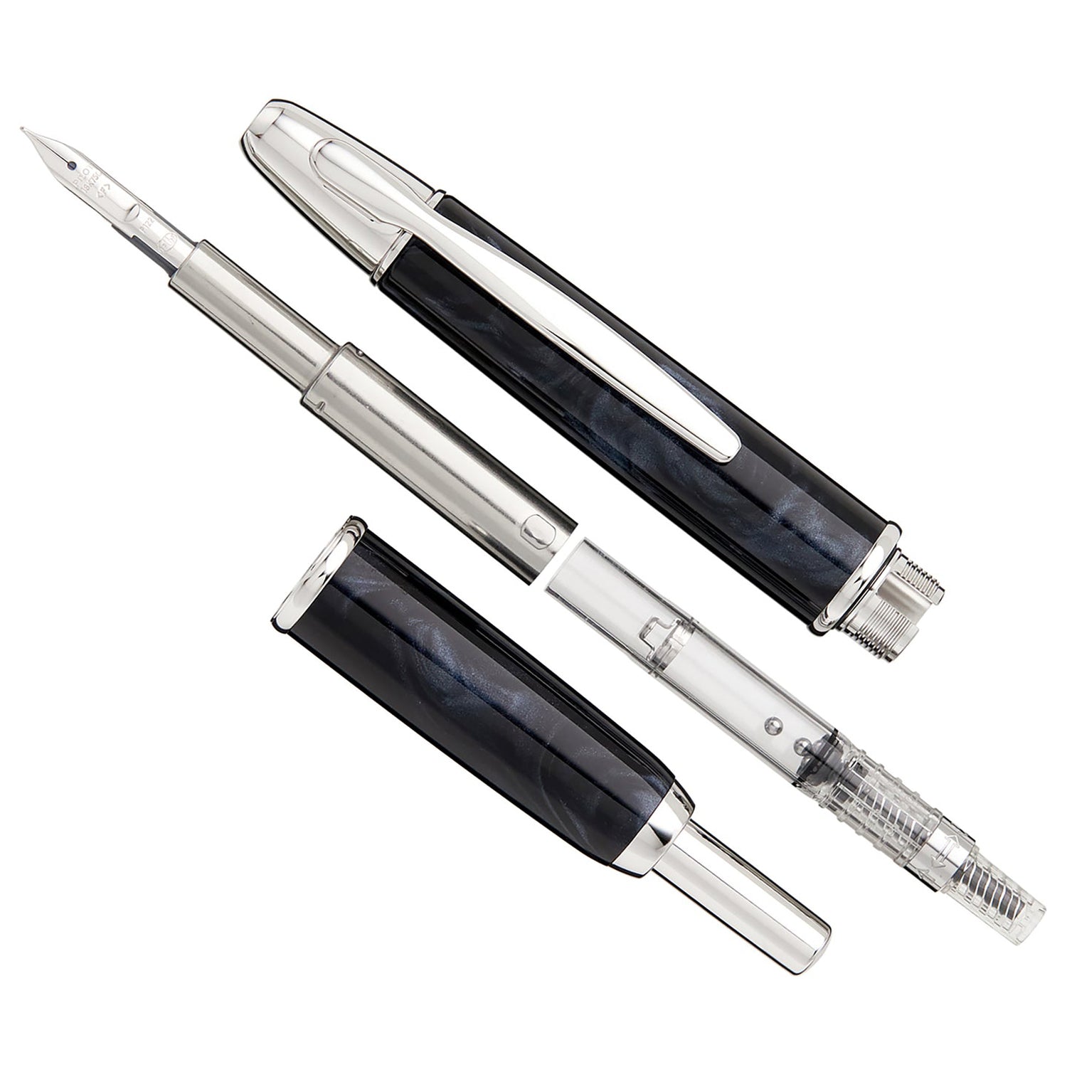 Pilot Capless Marble Black CT Fountain Pen (Special Edition)