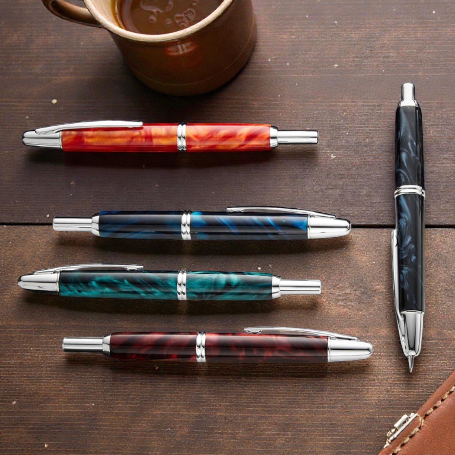 Pilot Capless Marble Orange CT Fountain Pen (Special Edition)