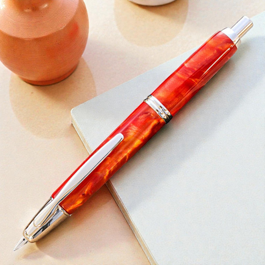 Pilot Capless Marble Orange CT Fountain Pen (Special Edition)