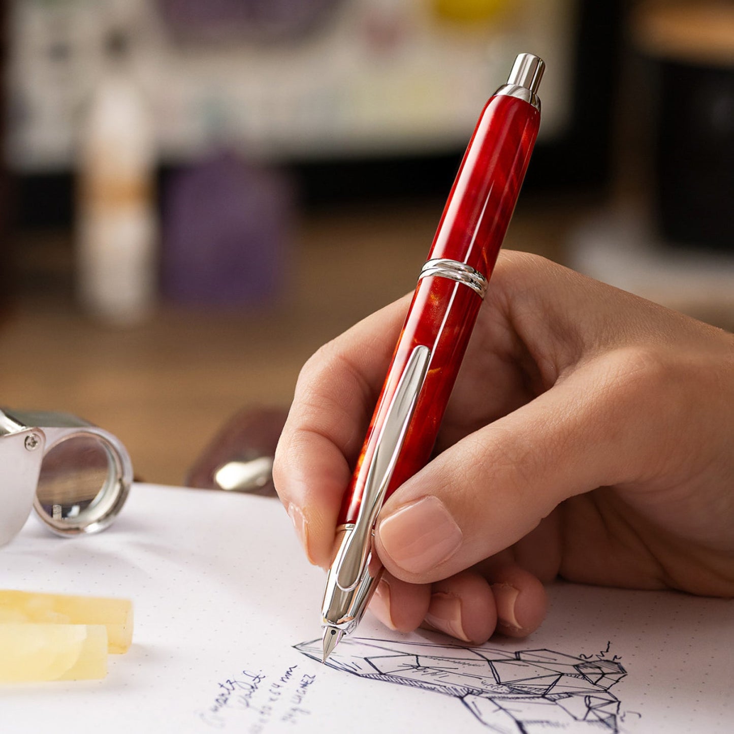 Pilot Capless Marble Orange CT Fountain Pen (Special Edition)