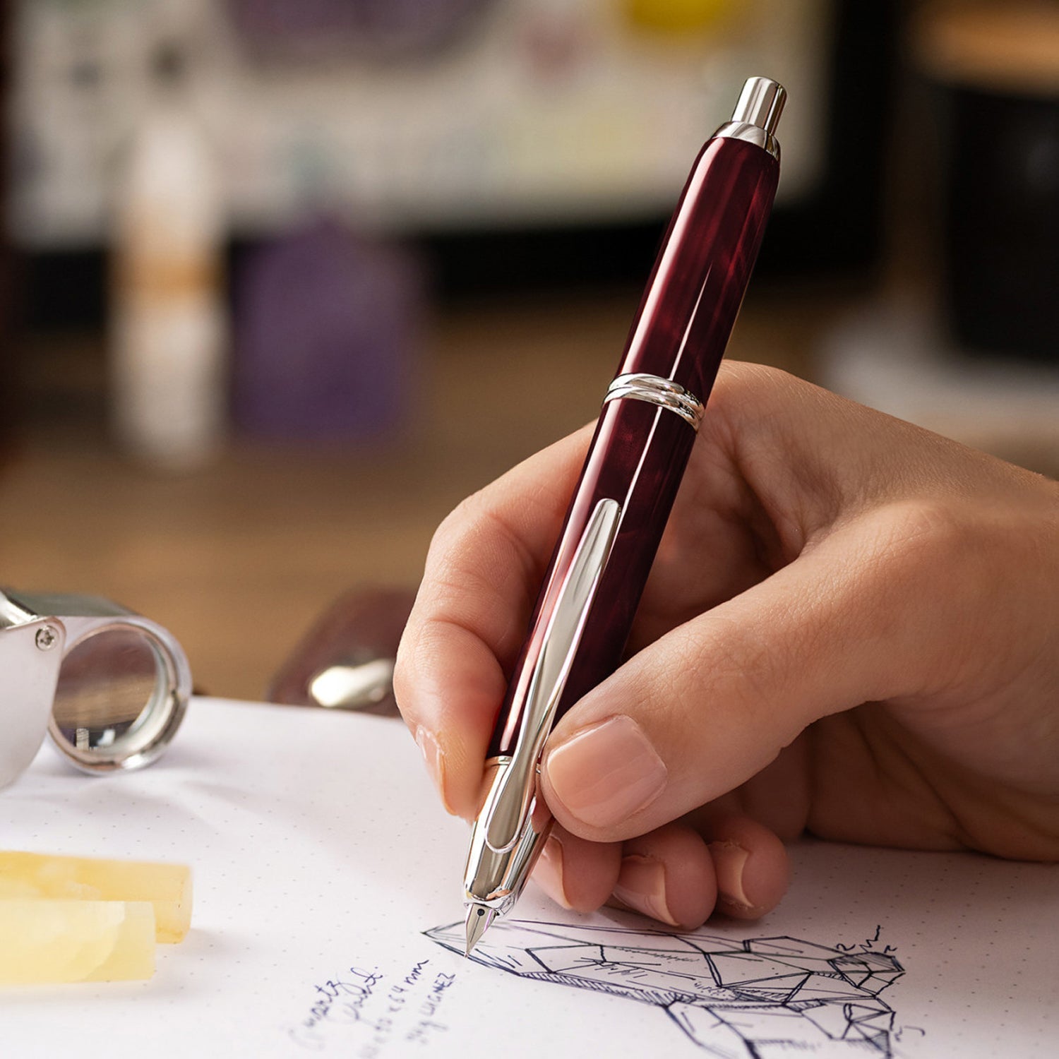 Pilot Capless Marble Red CT Fountain Pen (Special Edition)