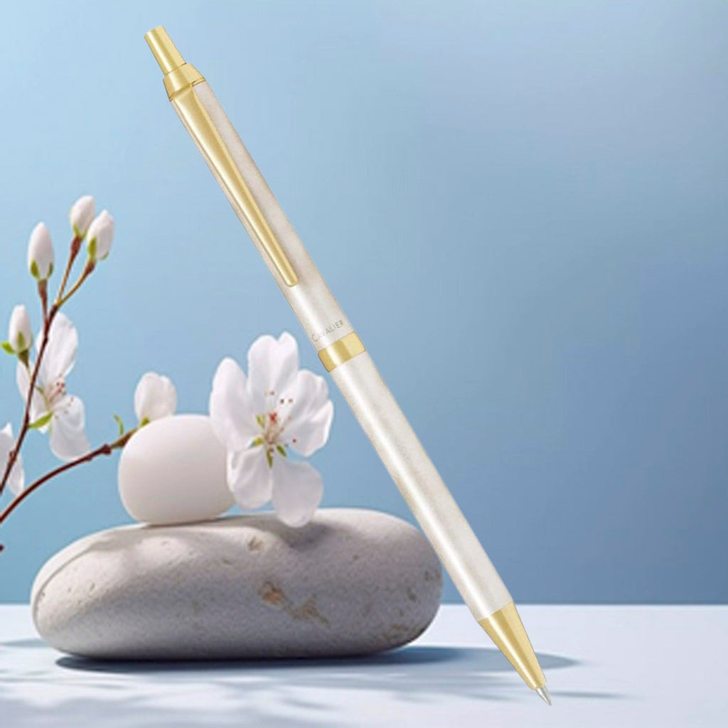 Pilot Cavalier Gold/White GT Ballpoint Pen BCAN-3SR-GDW-EX