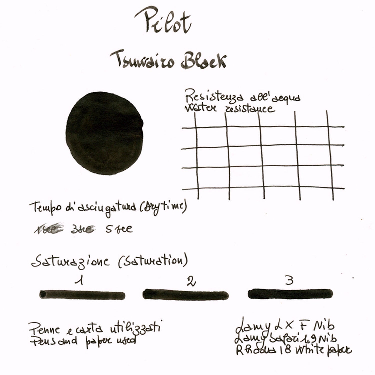Pilot Tsuwairo Ink Bottle (Black - 30 ML) 9900000540