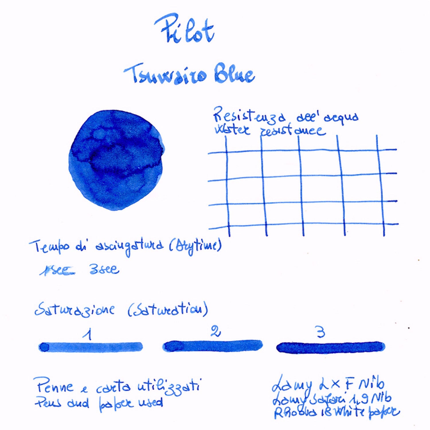 Pilot Tsuwairo Ink Bottle (Blue - 30 ML) 9900000539