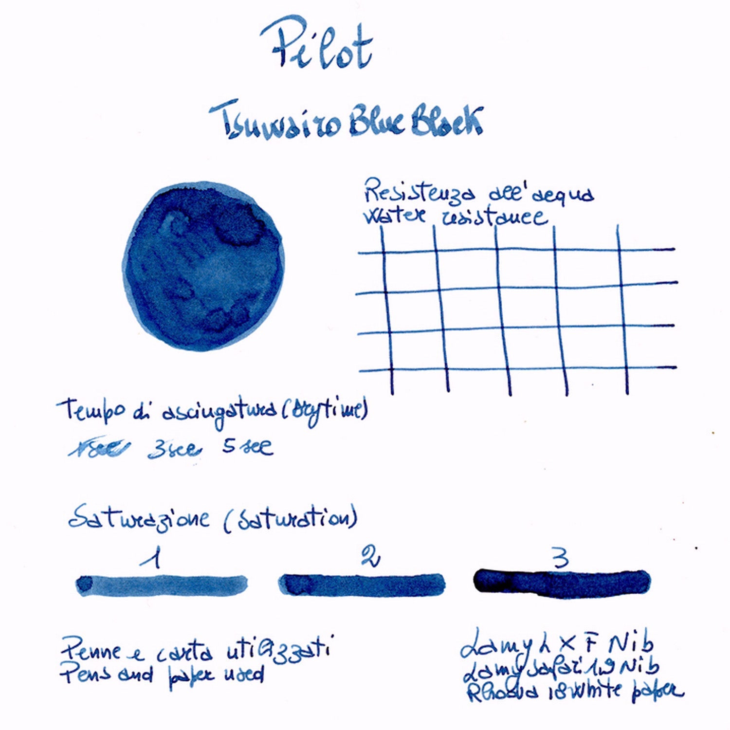 Pilot Tsuwairo Ink Bottle (Blue Black - 30 ML) 9900000541