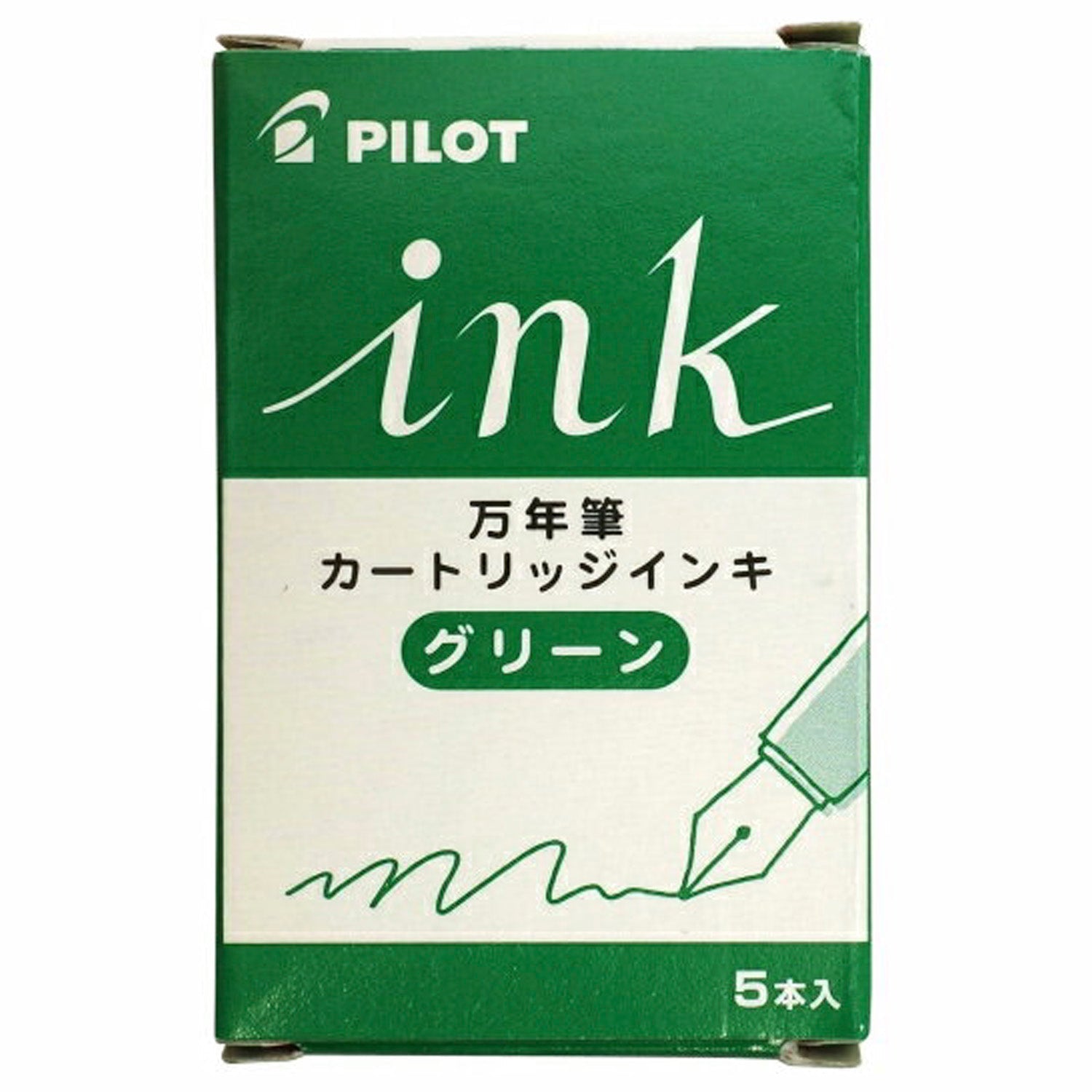 Pilot Ink Cartridge (Green - Pack of 5) IRF-5S-G(EX)