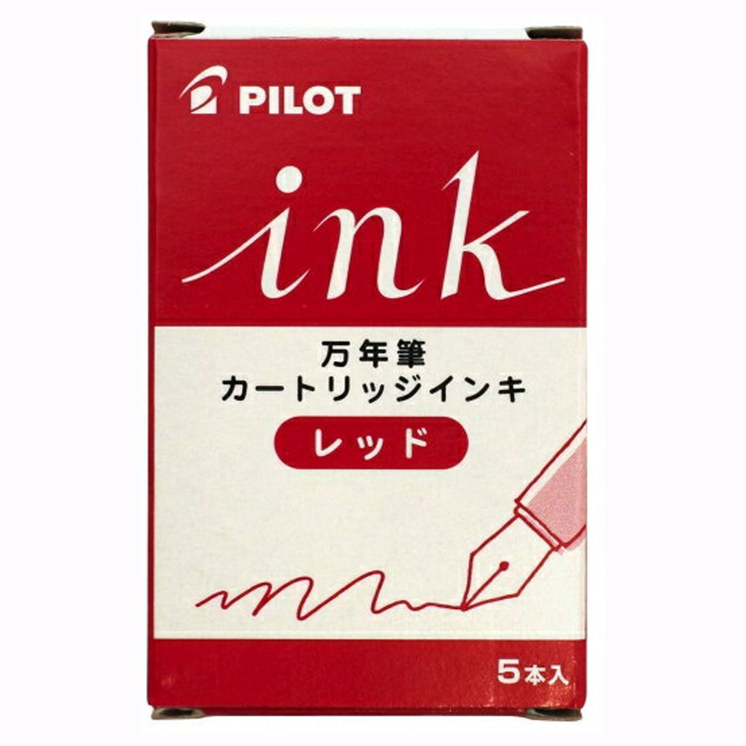 Pilot Ink Cartridge (Red - Pack of 5) IRF-5S-R(EX)