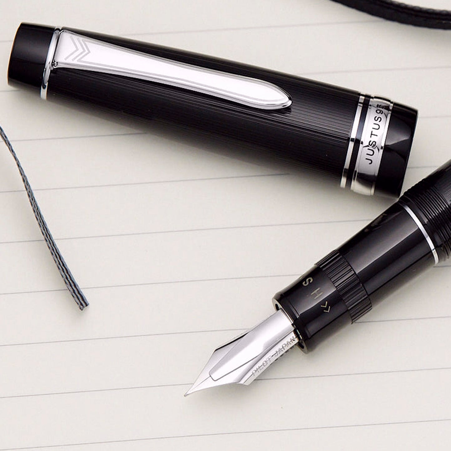 Pilot Justus 95 Stripe Black CT Fountain Pen