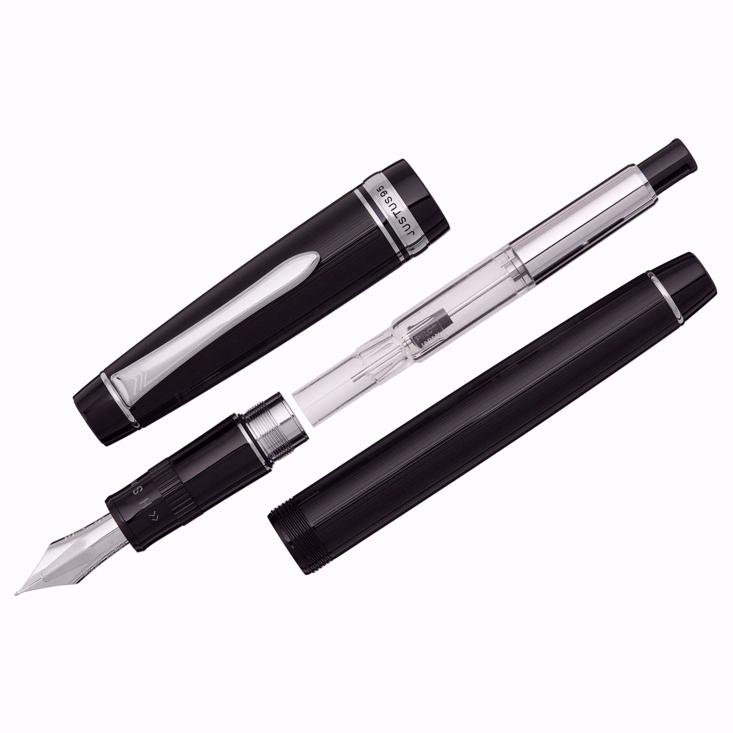 Pilot Justus 95 Stripe Black CT Fountain Pen