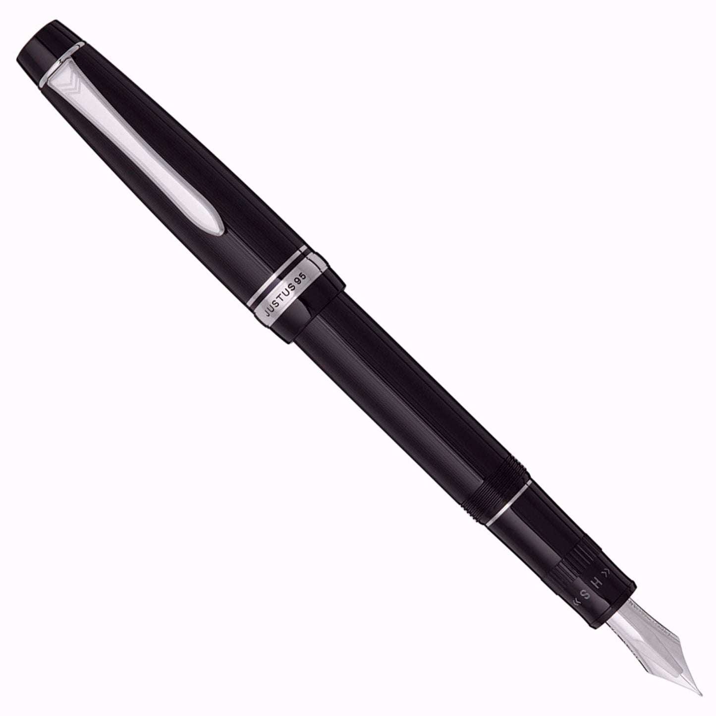 Pilot Justus 95 Stripe Black CT Fountain Pen