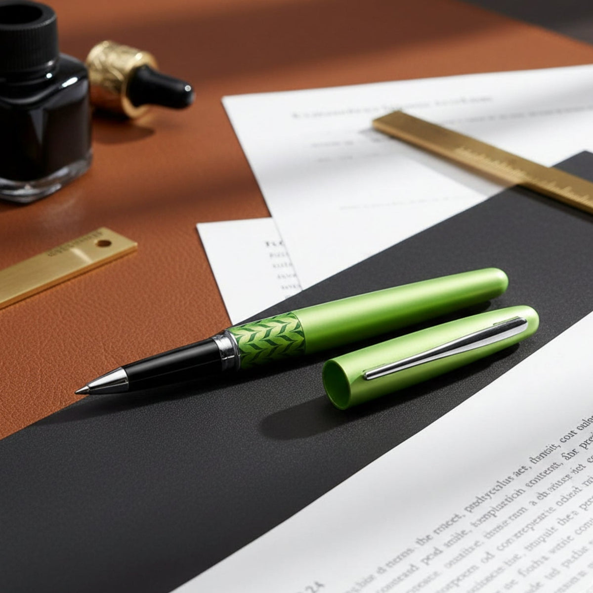 Pilot Metropolitan MR3 Retro Pop Metallic Light Green CT Roller Ball Pen BLVB-MR3-MB