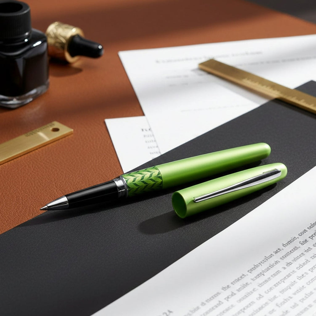 Pilot Metropolitan MR3 Retro Pop Metallic Light Green CT Roller Ball Pen BLVB-MR3-MB