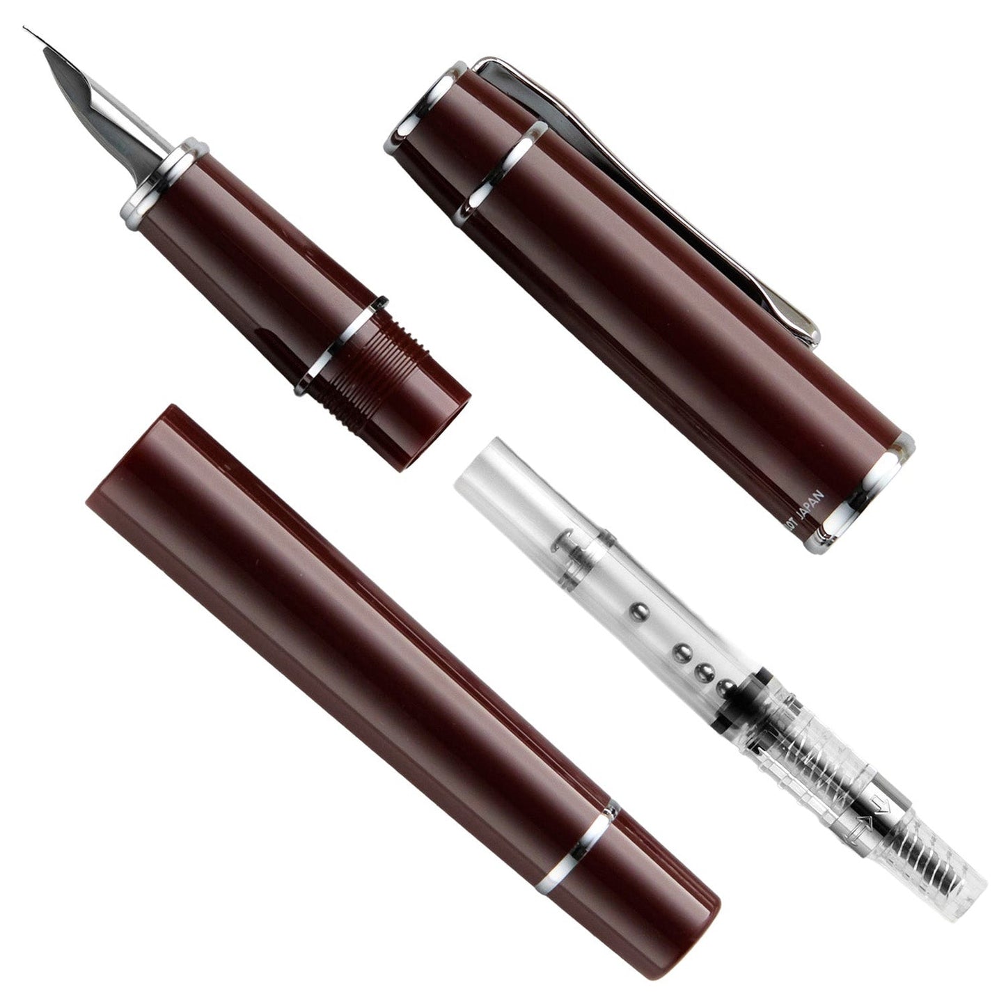 Pilot Prera Red Brown CT Fountain Pen