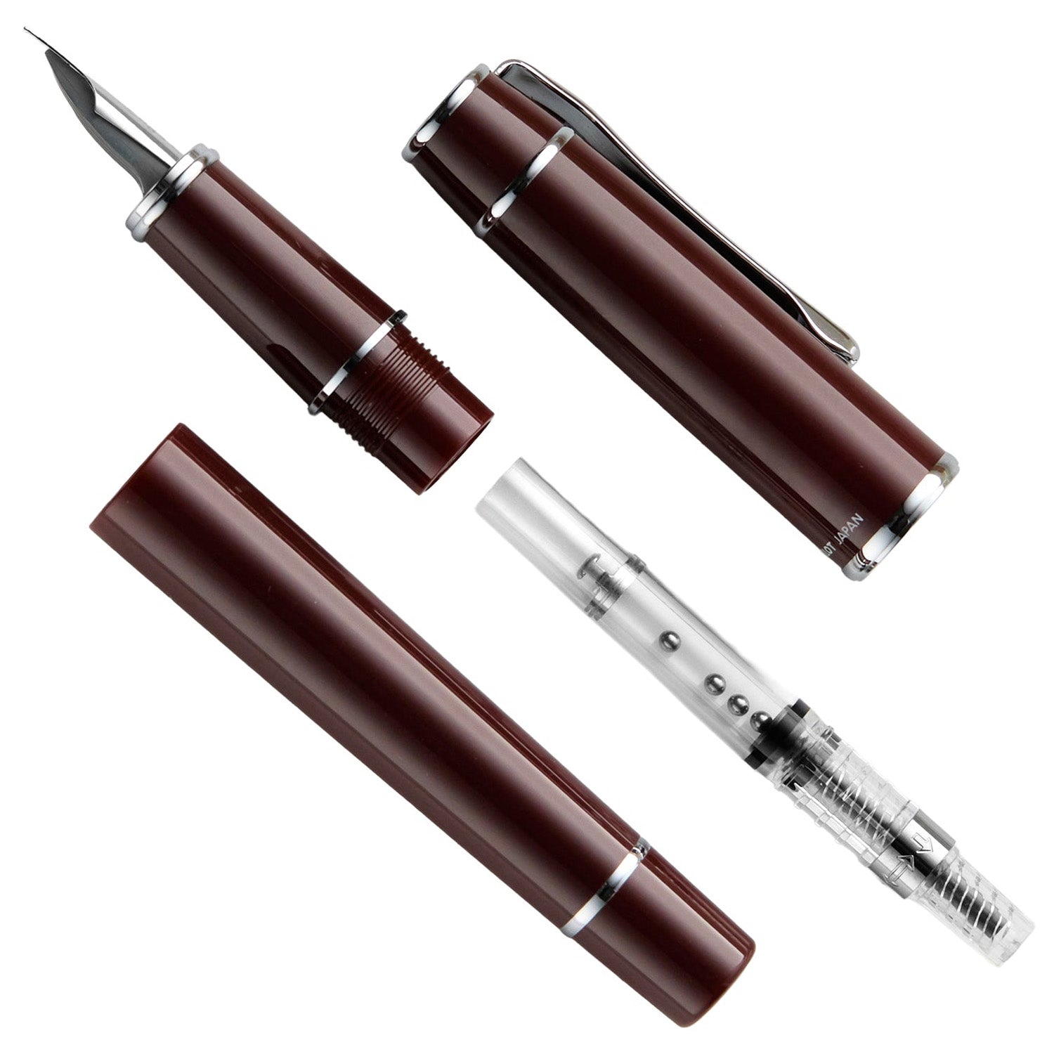 Pilot Prera Red Brown CT Fountain Pen