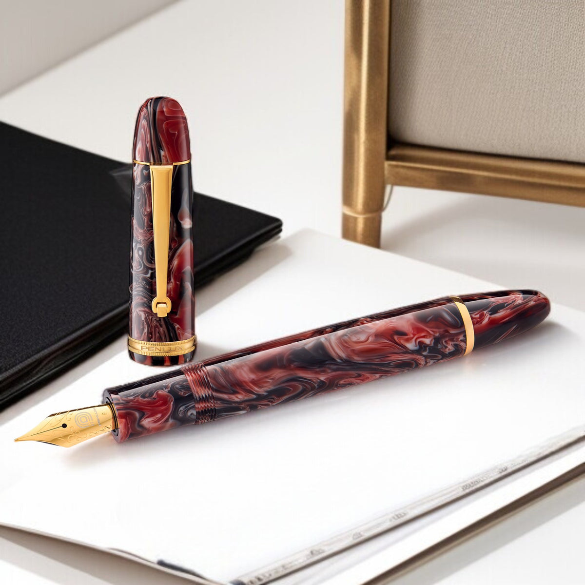 Penlux Masterpiece Grande Wave Marble GT Fountain Pen