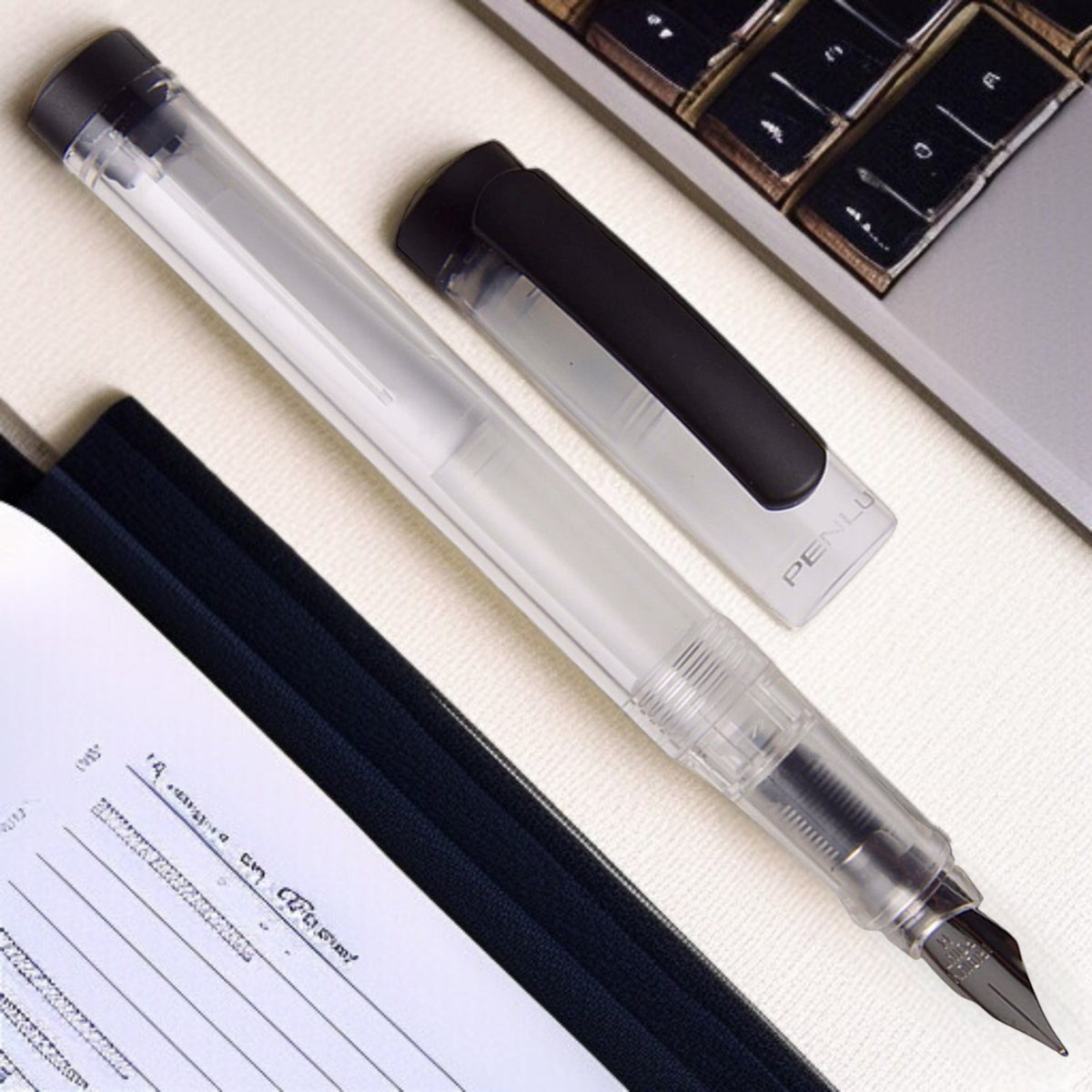 Penlux Junior Clear/Black Fountain Pen
