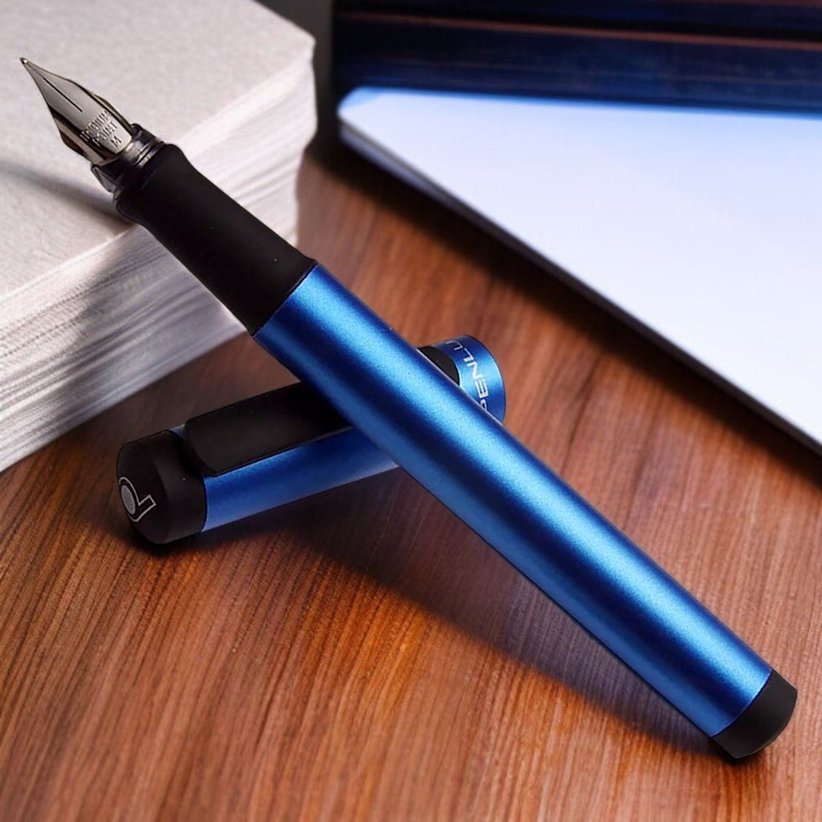 Penlux Junior Metallic Blue Fountain Pen