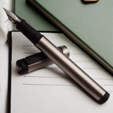 Penlux Junior Metallic Charcoal Fountain Pen