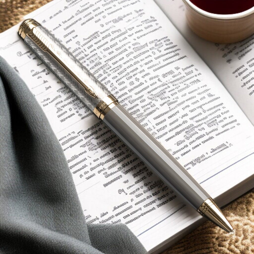 Parker Premium Ambient Deluxe Grey GT Ballpoint Pen 9000040079