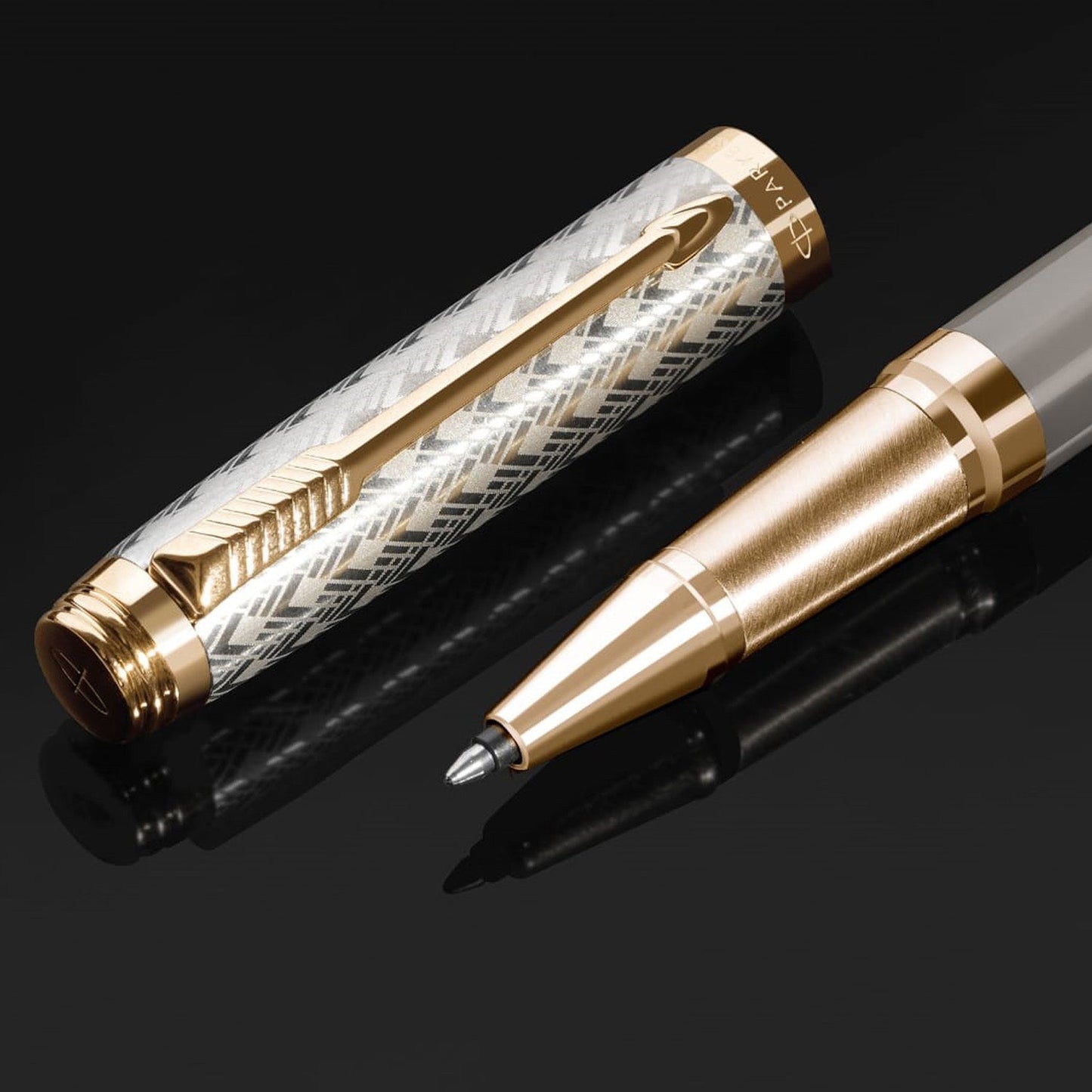 Parker Premium Ambient Deluxe Grey GT Roller Ball Pen 9000040078