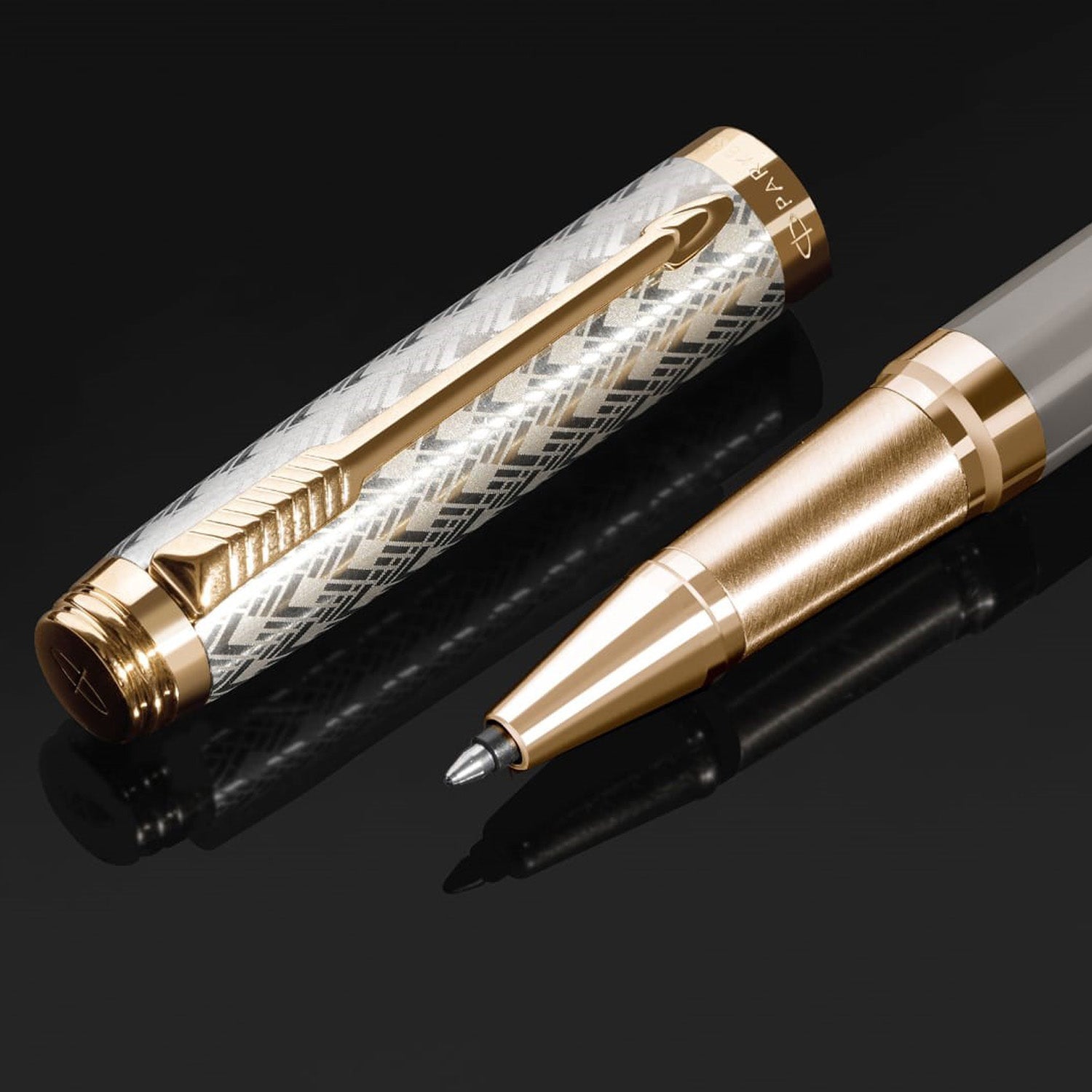 Parker Premium Ambient Deluxe Grey GT Roller Ball Pen 9000040078