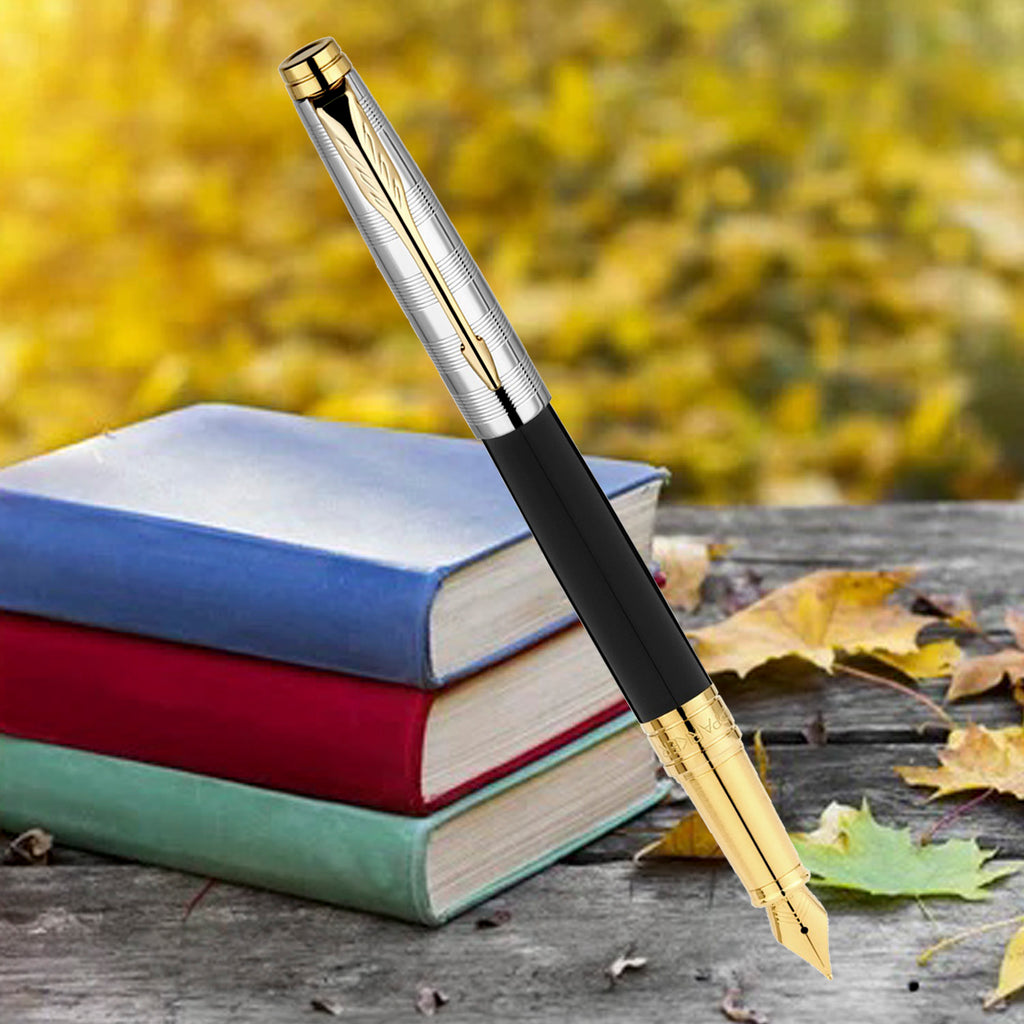 Parker Premium Aster Deluxe Black/Chrome GT Fountain Pen