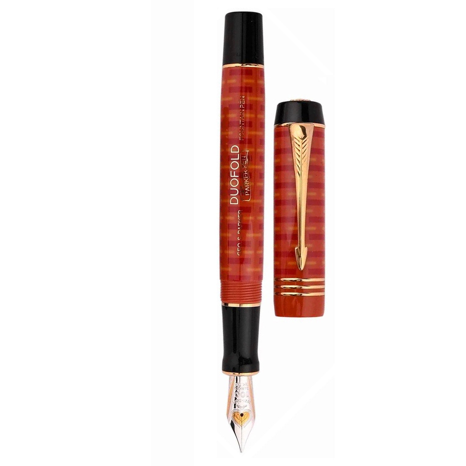 未使用級　PARKER　75　RED　ラックレッドGT　赤　FP・BP・MP Parker Duofold 100 Red GT Fountain Pen (Limited Edition