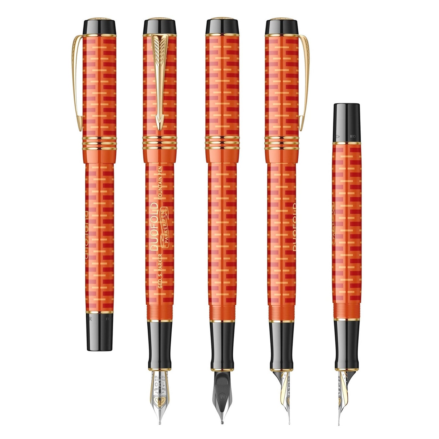 Parker Duofold 100 Red GT Fountain Pen (Limited Edition)