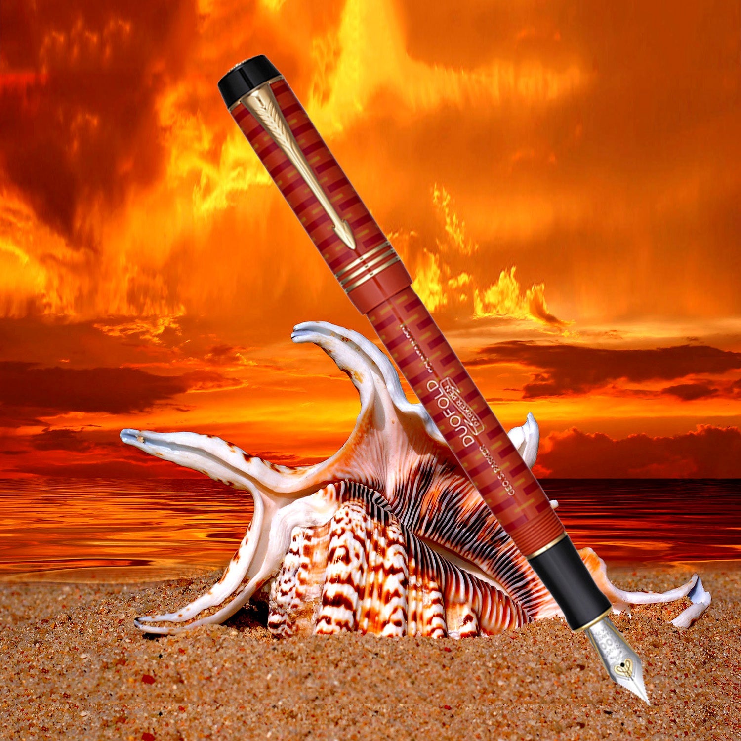 Parker Duofold 100 Red GT Fountain Pen (Limited Edition