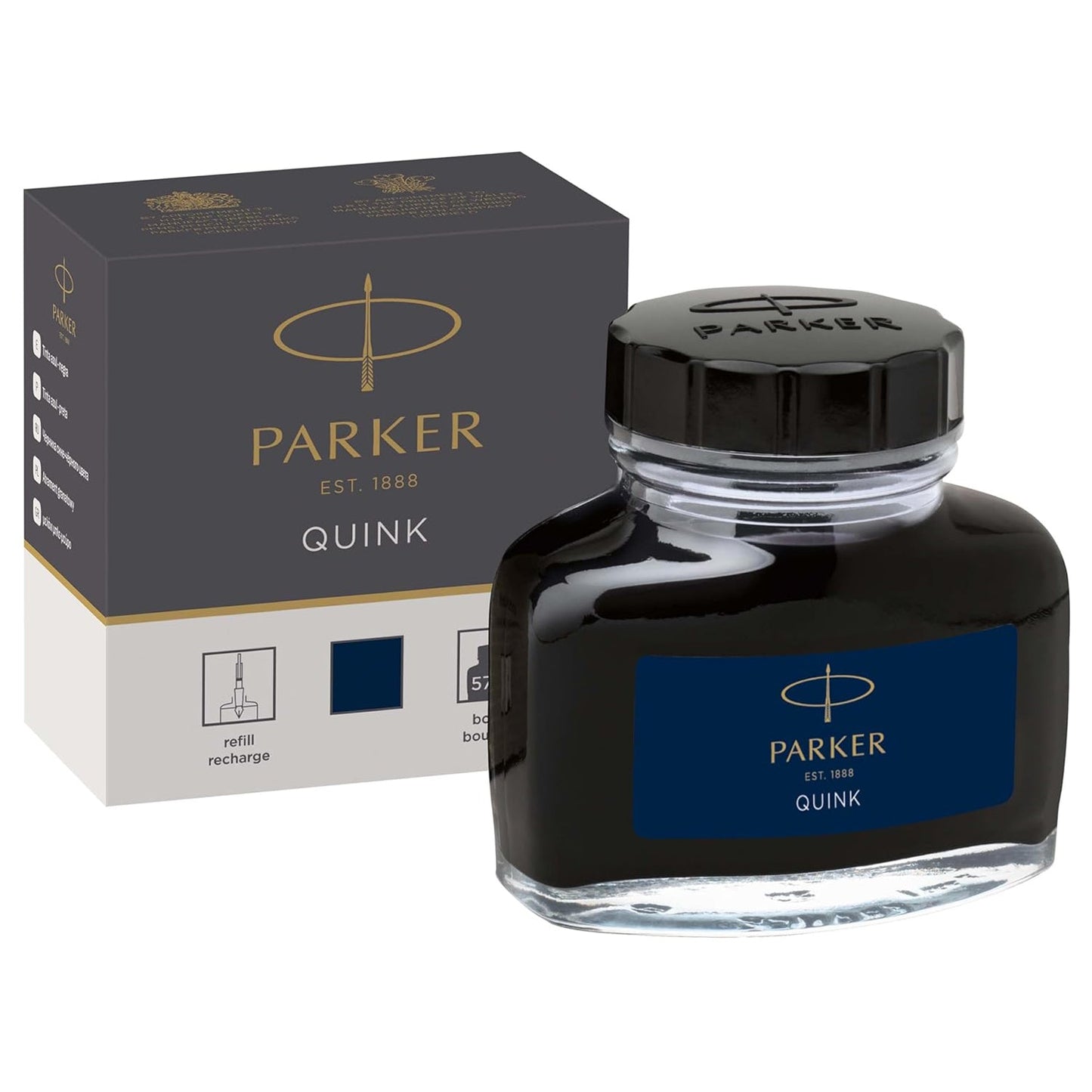 Parker Premium Quink Ink Bottle (Blue Black - 57 ML) 9000040441