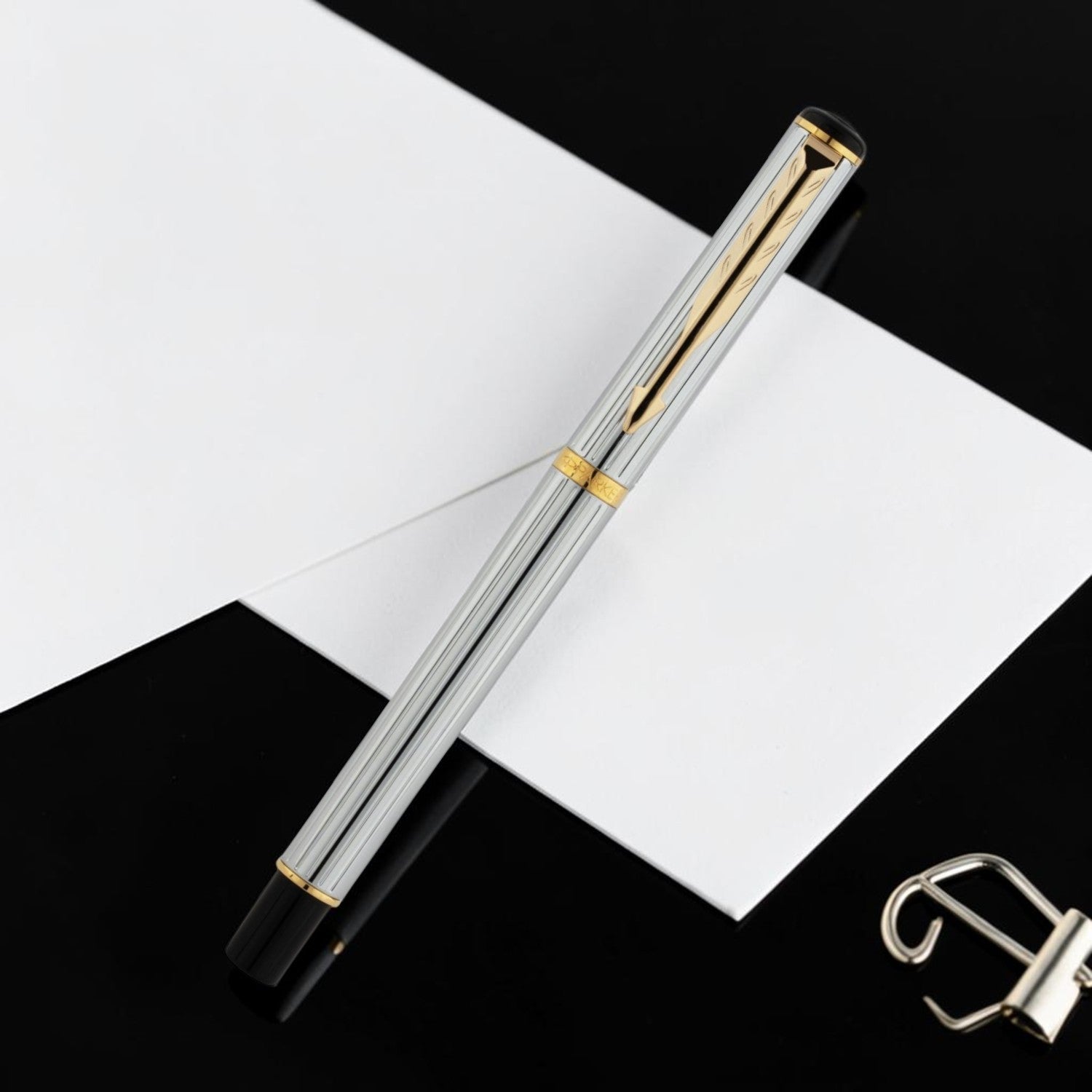 Parker Premium Rialto Shiny Chrome GT Ballpoint Pen 9000040638