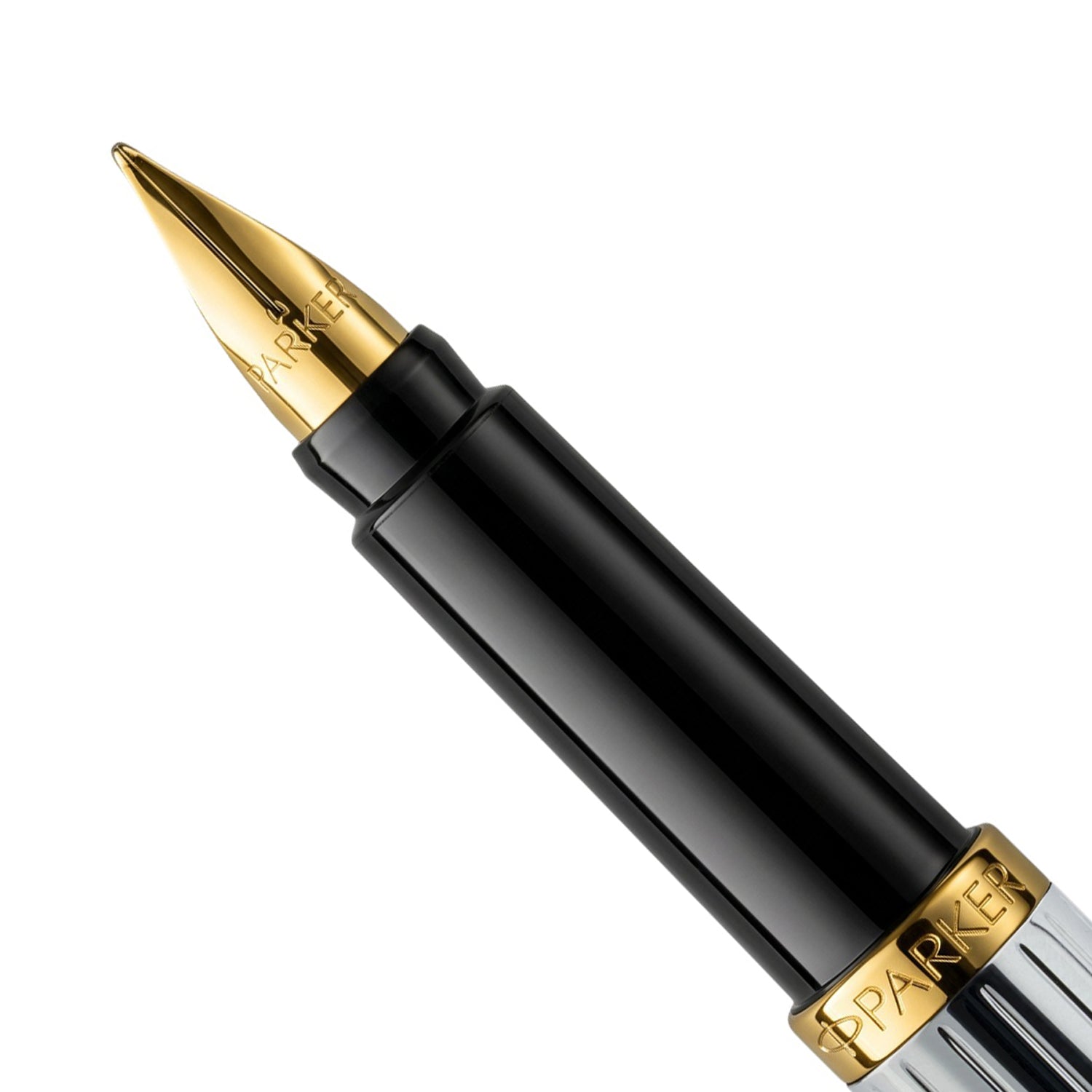 Parker Premium Rialto Shiny Chrome GT Fountain Pen