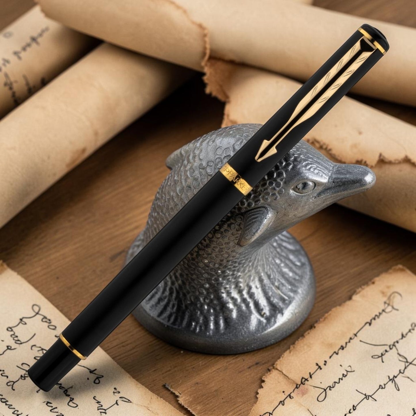 Parker Premium Rialto Matte Black GT Ballpoint Pen 9000040624