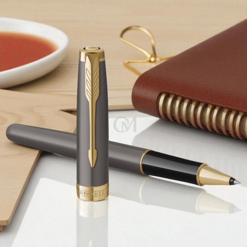 Parker Premium Sonnet Gery GT Roller Ball Pen 9000039907