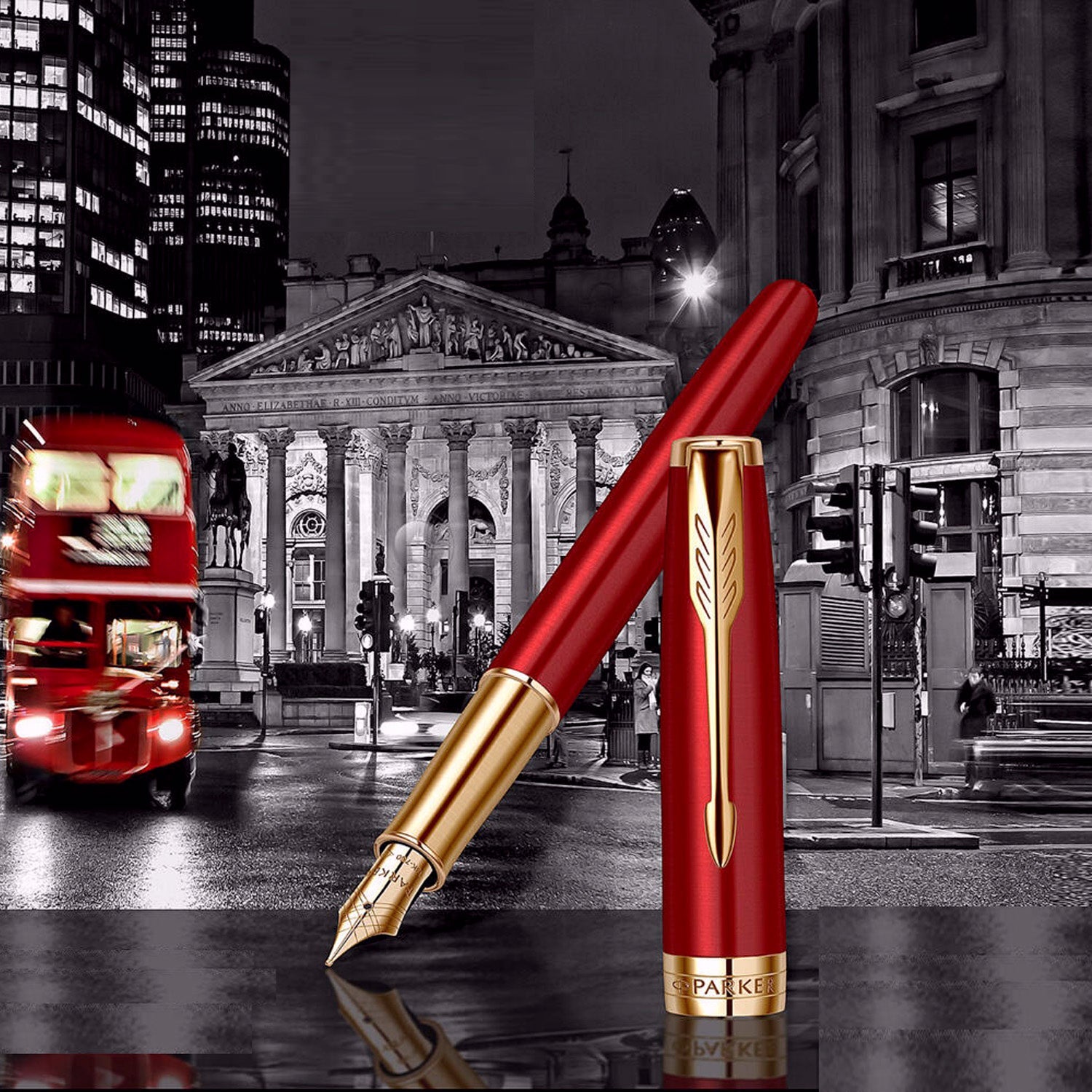 Parker Premium Sonnet Intense Red GT Fountain Pen