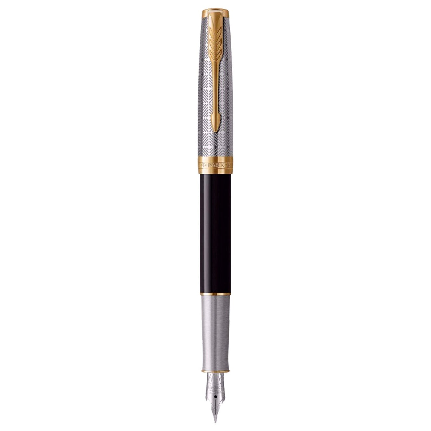 Parker Premium Sonnet Metal & Black Lacquer GT Fountain Pen