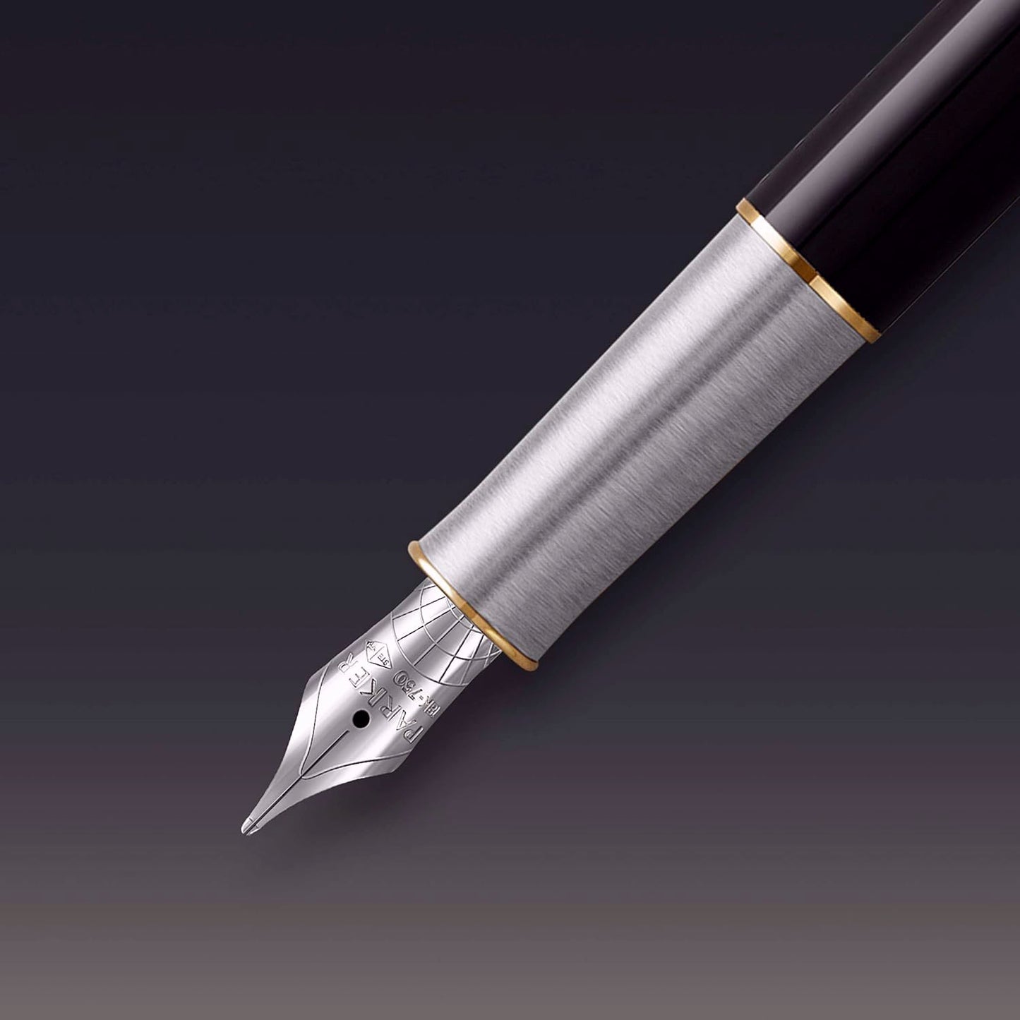 Parker Premium Sonnet Metal & Black Lacquer GT Fountain Pen