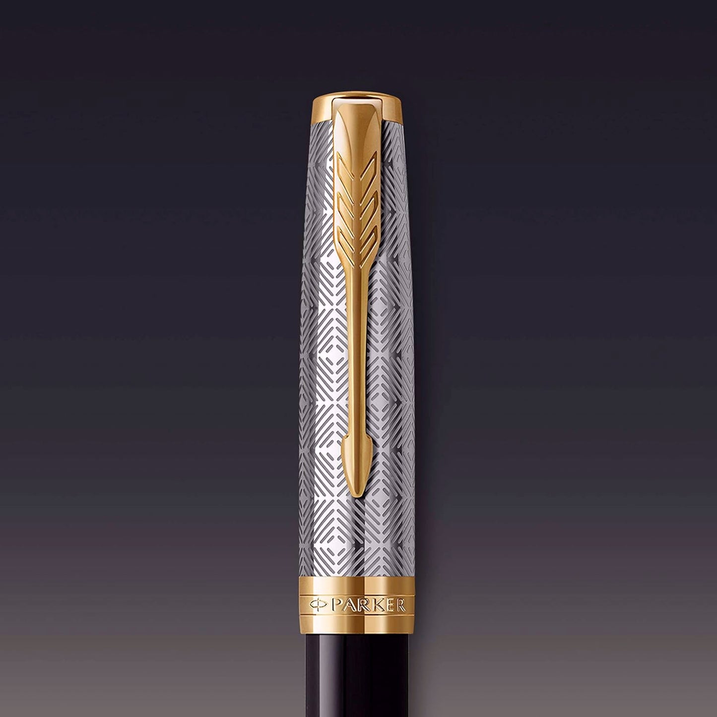 Parker Premium Sonnet Metal & Black Lacquer GT Fountain Pen
