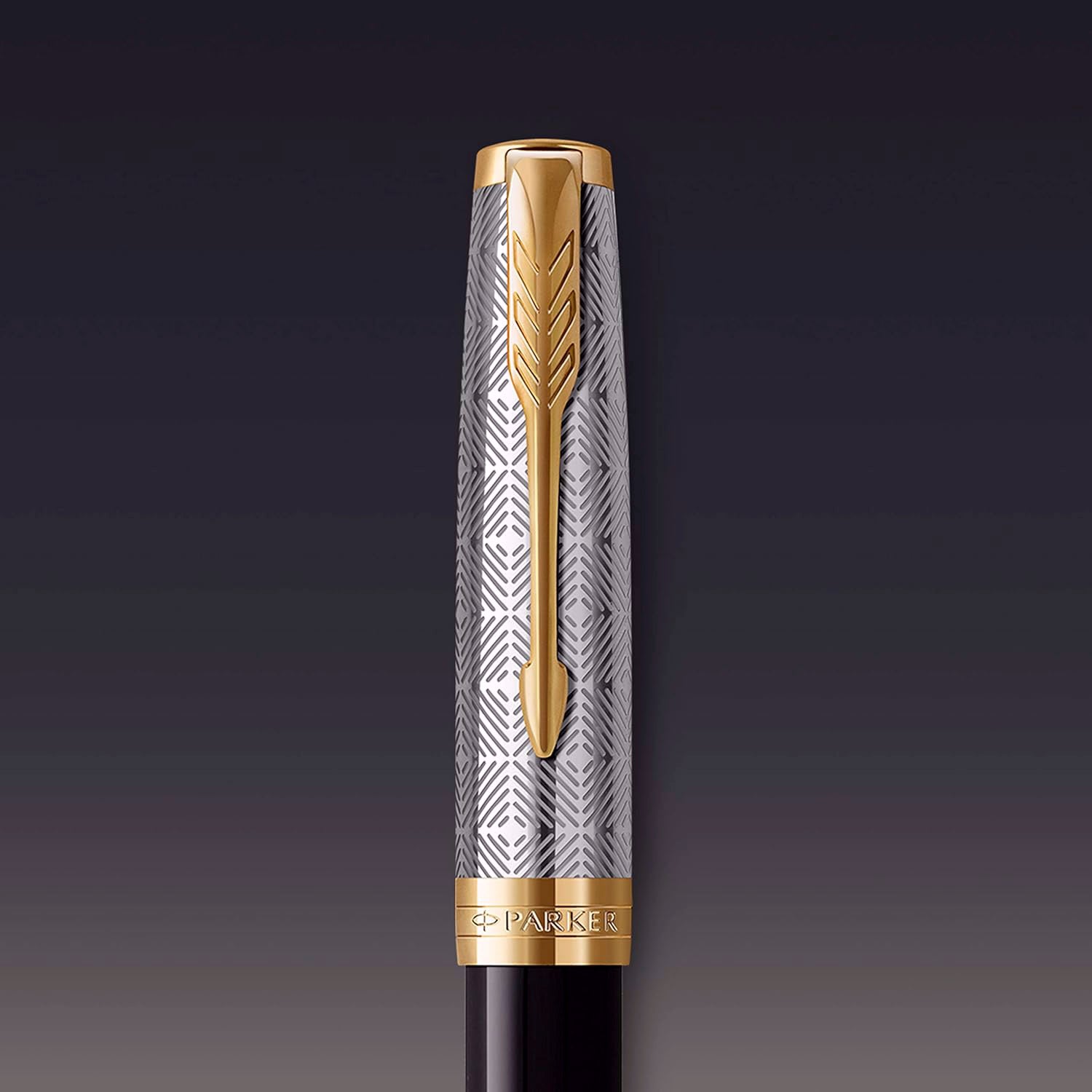 Parker Premium Sonnet Metal & Black Lacquer GT Fountain Pen