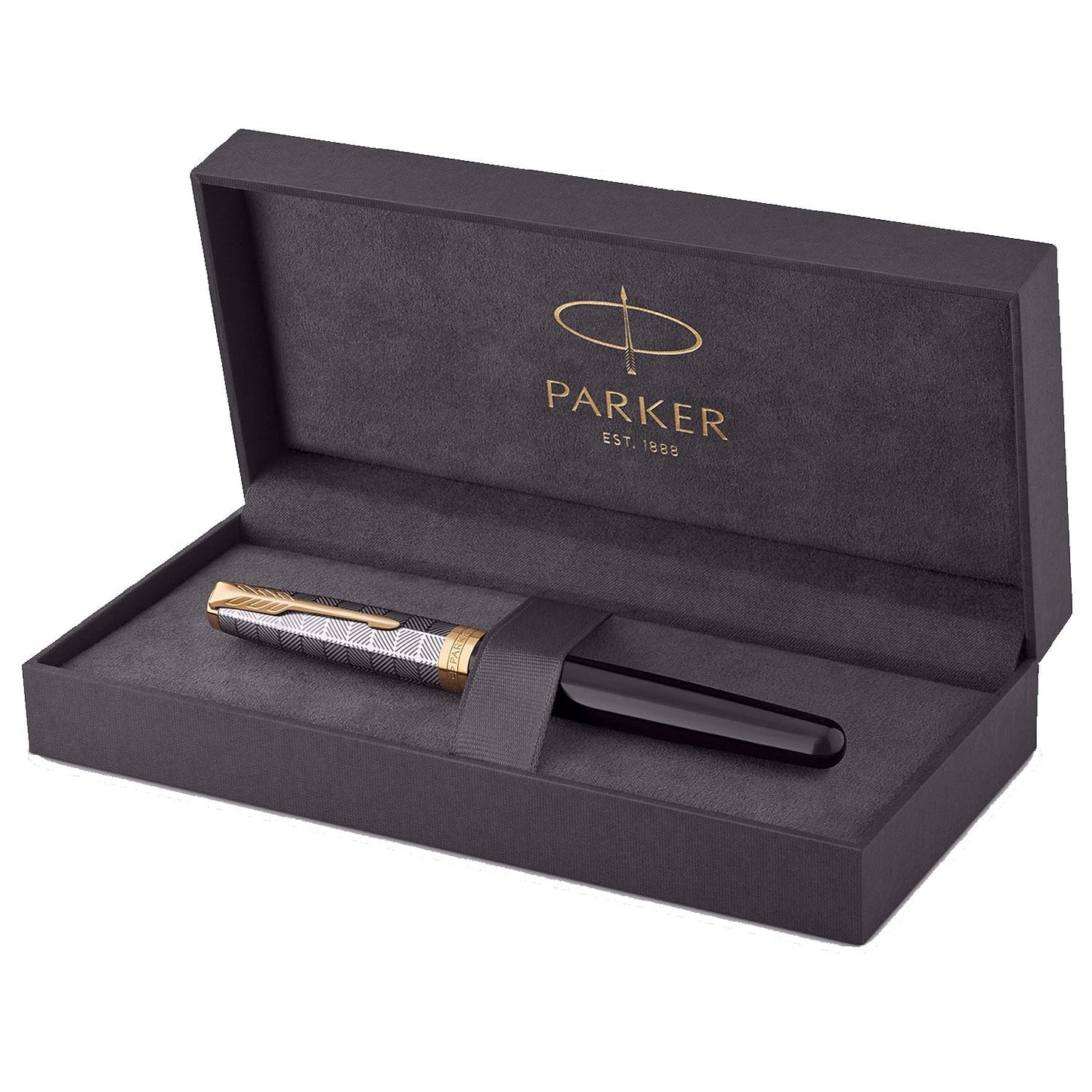Parker Premium Sonnet Metal & Black Lacquer GT Fountain Pen