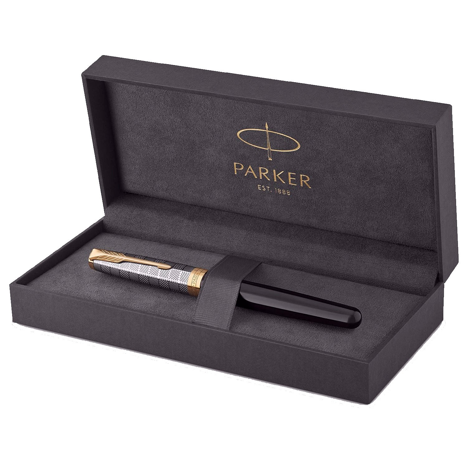 Parker Premium Sonnet Metal & Black Lacquer GT Fountain Pen