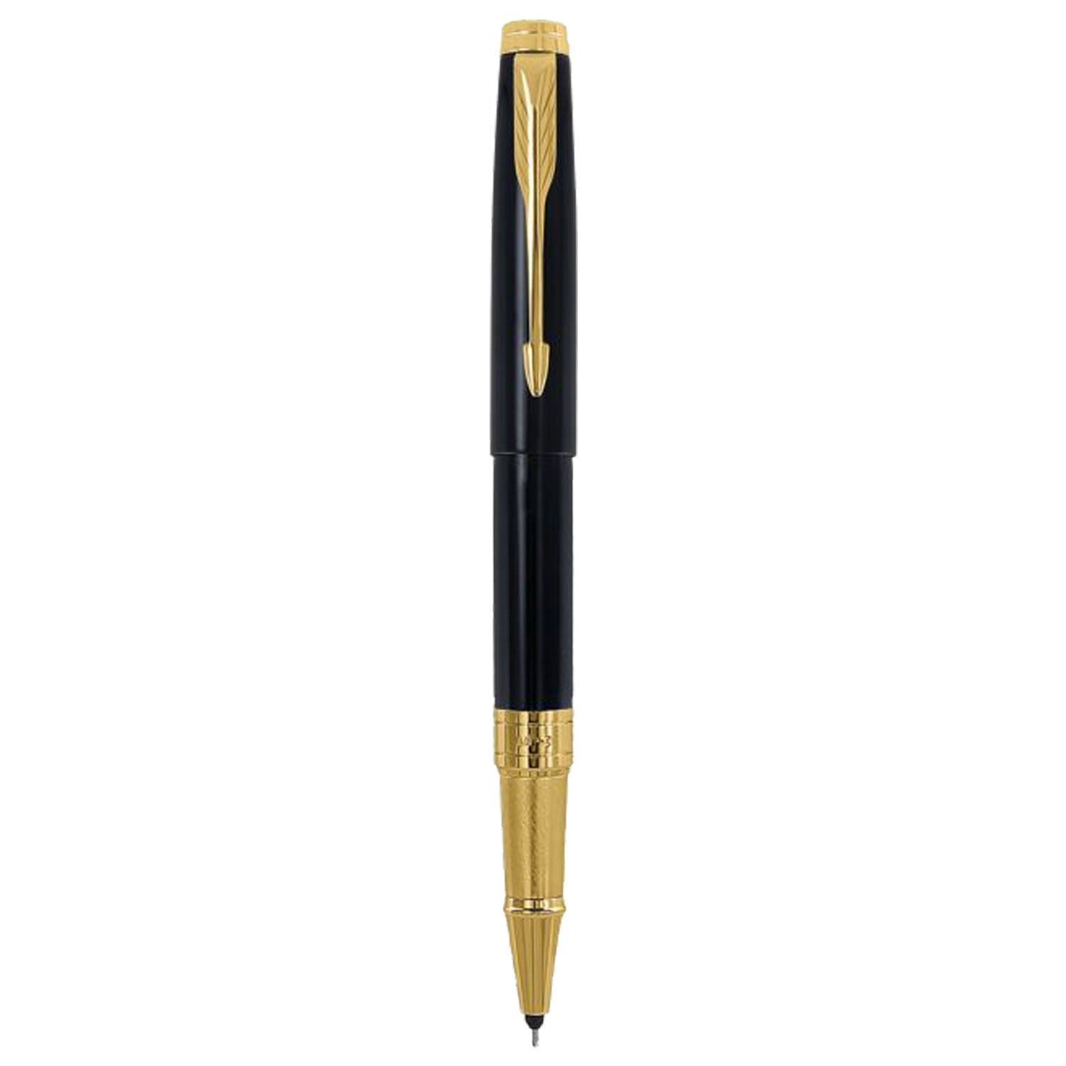 Parker Premium Aster Lacque Black GT Roller Ball Pen 9000023076