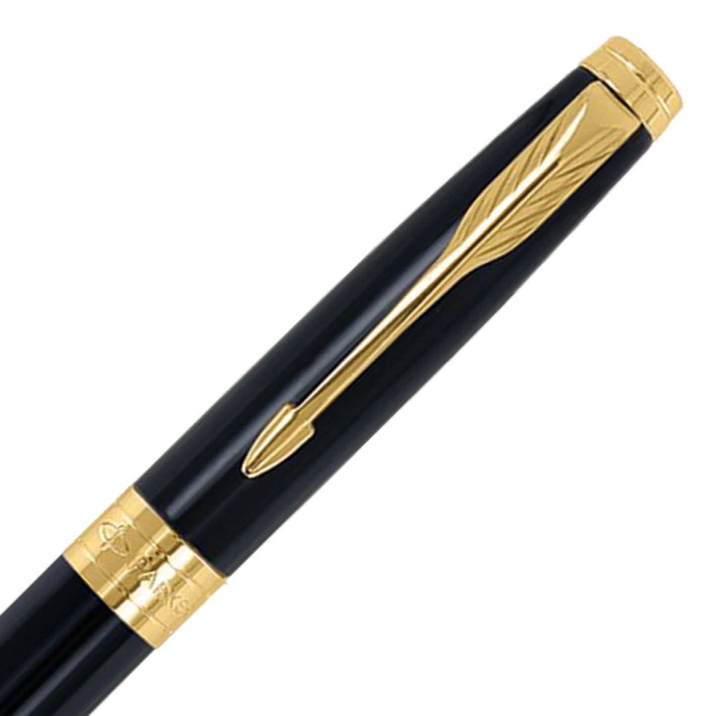 Parker Premium Aster Lacque Black GT Roller Ball Pen 9000023076